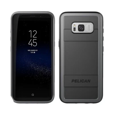 Funda Samsung Galaxy S8+ Plus - Protector Pelican Delgada Doble Capa Negra Gris Foto 1 de 3
