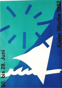 Original vintage poster SAILING WEEK KIEL GERMANY 1992 - Picture 1 of 1
