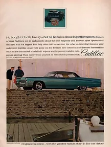 Cadillac 1968 sedán de Ville ""Elegancia en acción"" anuncio en color original - Imagen 1 de 1