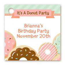 Donut Party - Personalized Birthday Party Card Stock Favor Tags - Set of 20