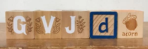 Set 5 Swedish Mixed Wood Number Letter Animal Picture Building Blocks Baby Toys - Picture 1 of 7