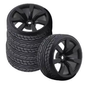 4 * 1/10 RC Auto 12mm Sechskantnabe Drift Rad Felgenreifen für Tamiya TT01 TT02 - Bild 1 von 6