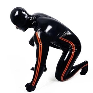 Body de goma de látex catsuit traje completo Mascarada Capucha mono - Imagen 1 de 4