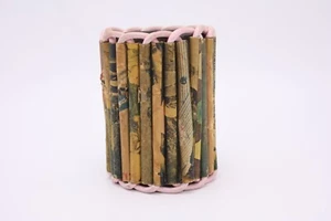 Antiker Vintage Bleistiftbecher Handarbeit Kunst - Bild 1 von 12