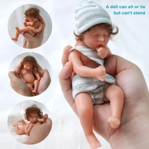 15cm Handmade Silicone Reborn Sleepy Baby Girl Doll Lifelike Newborn Gift Toys☏ - Picture 1 of 12