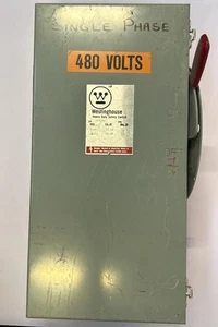 Westinghouse JHFN362 60A 3 Pole 600V Fused Safety Disconnect Switch Type 12 - Picture 1 of 6