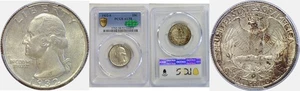 1932-S Washington Quarter PCGS AU-58 CAC - Picture 1 of 3