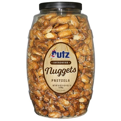 Pepitas de masa madre Utz Pretzels - 52 oz. Barril - Pretzels tamaño bocado con clásico Foto 1 de 4