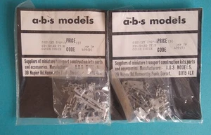 2 Packs ABS Models OO Gauge 4mm White Metal - Gresley 8'6" Std Coach Bogie Kits - Picture 1 of 1