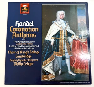 "Handel Coronation Anthems 1727 LP - King's Choir, Ledger, EMI Angel DS-37968 - Picture 1 of 11