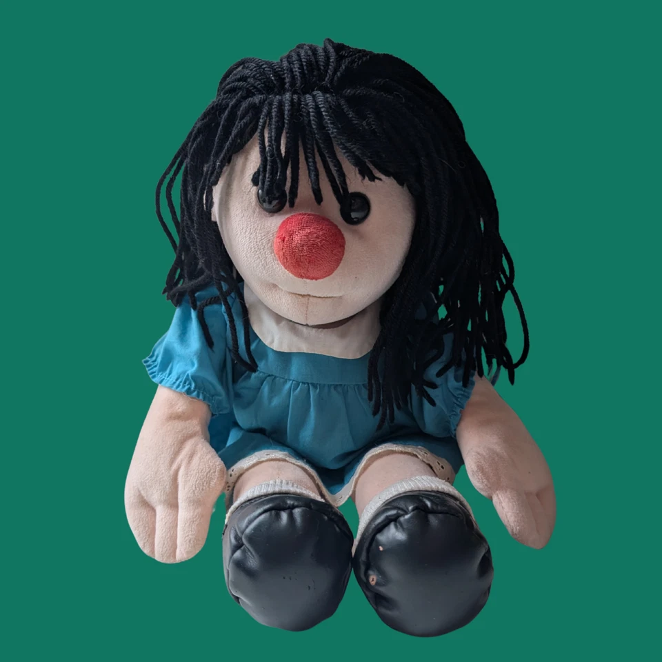 Muñeca MOLLY vintage (sofá grande cómodo) 17" de 2002 con vestido azul Foto 1 de 4