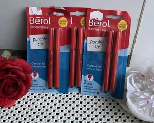 Berol Handwriting Pens, Black Ink 3 Packs Of Two Pens ( For Six Pens ) - Picture 1 of 5