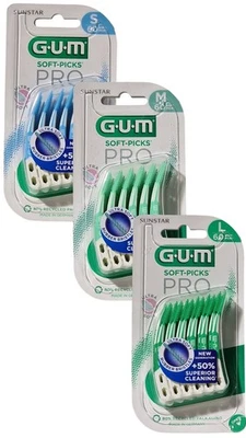 GUM Soft-Picks Pro Interdentalbürsten Größe S-L und Stückzahl 1-3 wählbar - Bild 1 von 4