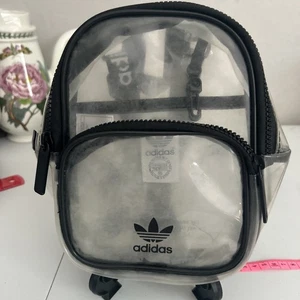 Adidas Backpack See-Through Transparent Bag for Festivals and Concerts - Picture 1 of 6