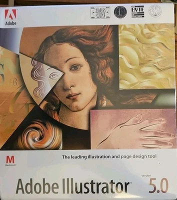 Adobe Illustrator 5.0 Macintosh, 1993 3.5" (not sure 3.5 or CD) AAW500R3108683 - Image 1 of 4