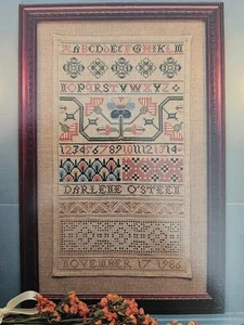 The Needle's Prayse THE RICHMOND BAND SAMPLER Pattern by Darlene O'Steen LTK - Picture 1 of 6