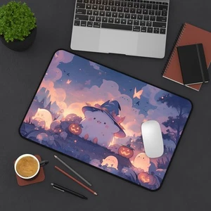 Enchanted Halloween Desk Mat | Cute Ghosts and Pumpkins | Office Decor - Afbeelding 1 van 11