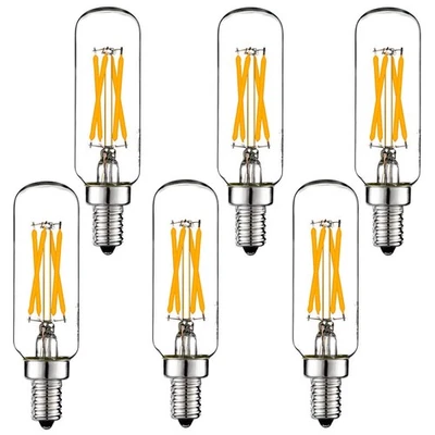 Dimmable t6 led Bulb 40W Candelabra led 2700K Clear 400lm 4W e12 Edison Bulb ... - Image 1 of 4