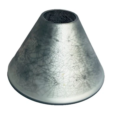 Yankee Candle Halloween Spider Web Large Jar Shade Topper Frosted Glass Vintage - Image 1 of 4