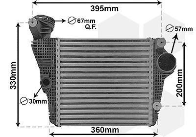 VAN WEZEL Ladeluftkühler Links für PORSCHE - Bild 1 von 1