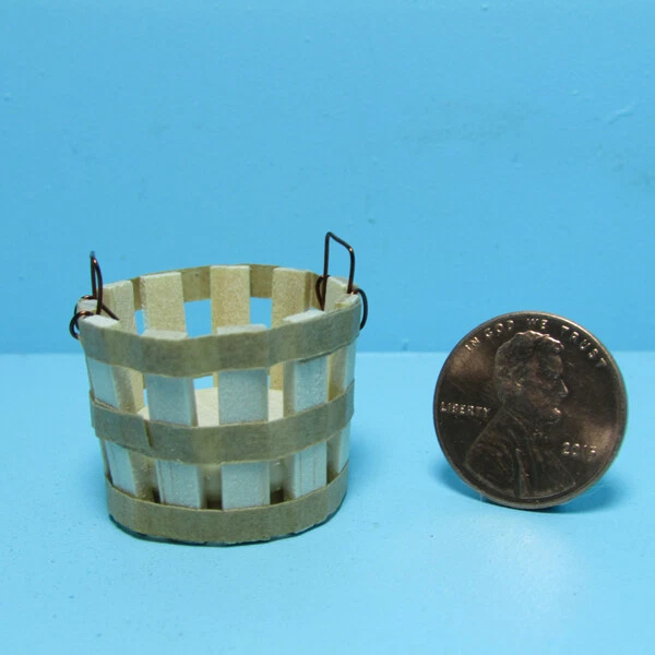 Dollhouse Miniature Small Wood Bushel Basket IM65433 - Image 1 of 1