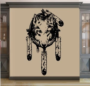 Calcomanía de pared Wolf Dream Catcher ~ - Imagen 1 de 2