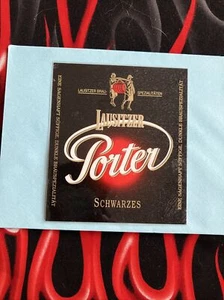 GERMAN BEER LABEL. ~ Lausitzer PORTER Bier  ! ~ LAMINATED LABEL !  3.5” X 3” ! - Picture 1 of 2