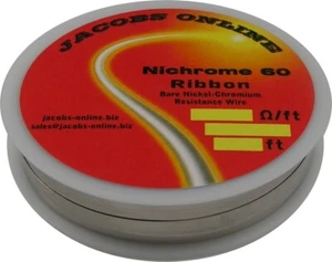 Nichrome 60 ribbon (flat) wire 1/4" X 0.0063", 0.42 ohms/ft, 10 ft spool - Picture 1 of 1