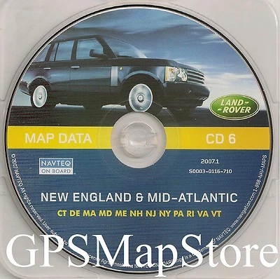2000 to 2004 Land Range Rover Navigation CD Map Cover New England & Mid-Atlantic - Image 1 of 2