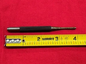 Starrett 565C Steel Drive Pin Punch, 4" Length, 1/8" Punch Diameter - RUSTY - Picture 1 of 4