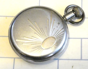 Antique Swiss Plated Brass Suburst Pocket Watch Pair Case Snapback Crown 16s - Picture 1 of 8