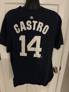Starlin Castro #14 New York Yankees Navy / White Mens 2XL baseball T Shirt MLB - Picture 1 of 10