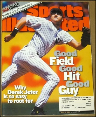 6/21/1999 Sports Illustrated Derek Jeter New York Yankees Knicks NBA NHL Finals - Image 1 of 4