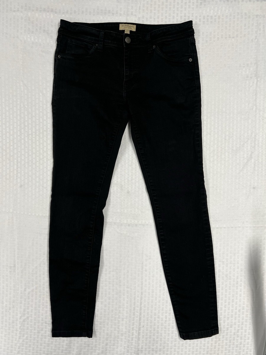 BURBERRY BRIT STRAIGHT DARK INDIGO DENIM JEANS MEN SZ 34x32 BUTTON 