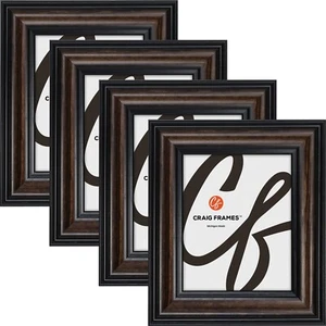 Potomac, 2.5" American Walnut Picture Frame, Common Sizes 4x5 - 19x25, 4-Pack - Picture 1 of 9