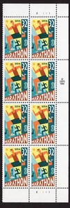 Scott #3067 Marathon (Running) Plate Block of 8 Stamps - MNH Right - Picture 1 of 1