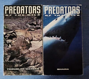 Predators Of The Wild VHS Tapes, Lot Of 2, Shark, Troubled Waters - Picture 1 of 9
