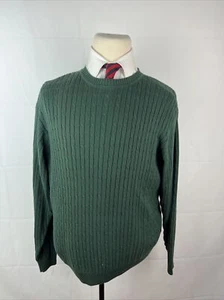 NEW W TAGS FALL/WINTER Grant Thomas Men's Forest Green Cable Knit Sweater L $158 - Picture 1 of 9