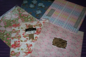 Vintage Wrapping Paper~5 Packs~Hallmark, 2 Diamond,and 2 TyeSil UNOPENED - Picture 1 of 6