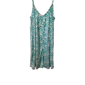 Aerie Damen Strampler klein türkis Blumen Spaghettiträger leicht fließend Sommer - Bild 1 von 7