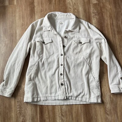 Marine Layer Jemma Shirt Jacket Beige Khaki Corduroy Henna Women’s Medium - Image 1 of 4