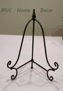 Large Wrought Iron Easel Picture Frame Print Artwork Stand Holder 16" Tall Folds - Picture 1 of 4