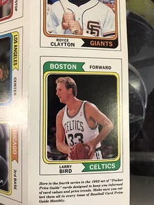 1992 Baseball Card PRICE GUIDE LARRY BIRD #17 CELTICS - Picture 1 of 3
