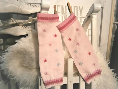 ★ TCM BEINWÄRMER STULPEN STAUBROSA GESTICKTE BLÜMCHEN MIT GLITZER 134/140 ★