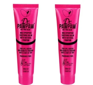 2x Dr Paw Paw Multi Purpose Balm Hot Pink 25ml **Foil Sealed Tube**