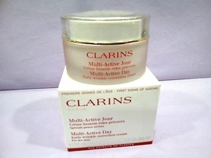 CLARINS VISAGE MULTI ACTIVE JOUR CREME LISSANTE ANTI RIDES PEAUX SECHES 50 ML. - Picture 1 of 1