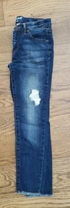 Cat And Jack Denim Jeggings with torn Lace Size 10 Girls Jeans - Picture 1 of 7