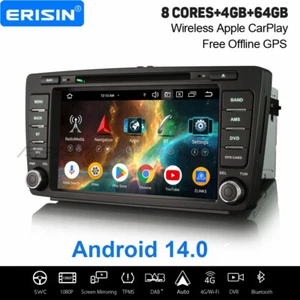 8" 64GB Android 14 Autoradio GPS CD Für Skoda Octavia Superb Yeti Rapid Roomster - Bild 1 von 24
