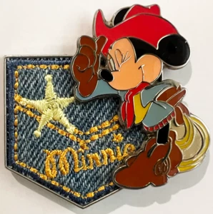 Minnie Mouse Cowboy Denim Tasche Western Japan Disney Pin B03 - Bild 1 von 1