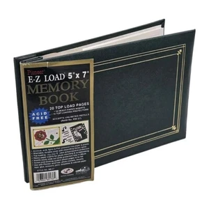 EZ LOAD 5" x 7" Photo Album Memory Scrap Book 20 White Pages (10 Inserts) - Picture 1 of 6